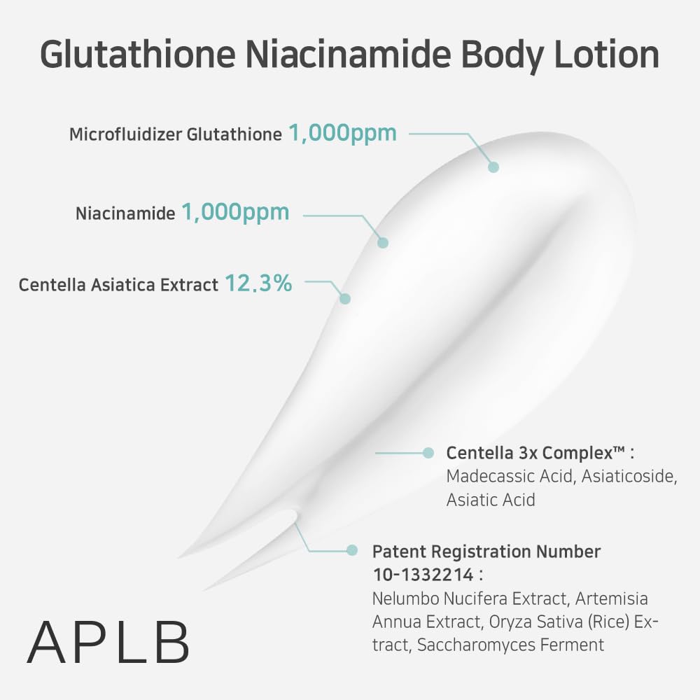 APLB Glutathione Niacinamide Body Lotion in a lifestyle setting