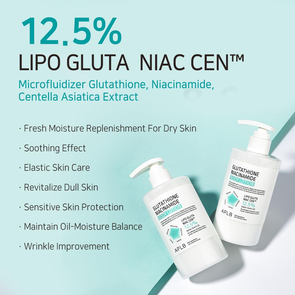 APLB Glutathione Niacinamide Body Lotion texture on a hand