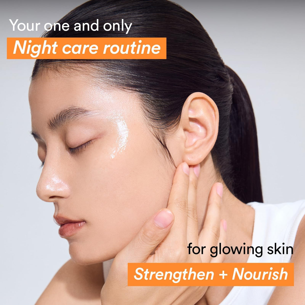 Application of Abib Rice Probiotics Overnight Face Mask Jelly on skin