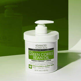 Application of Advanced Clinicals Green Coffee Bean Firming Body Lotion on skin