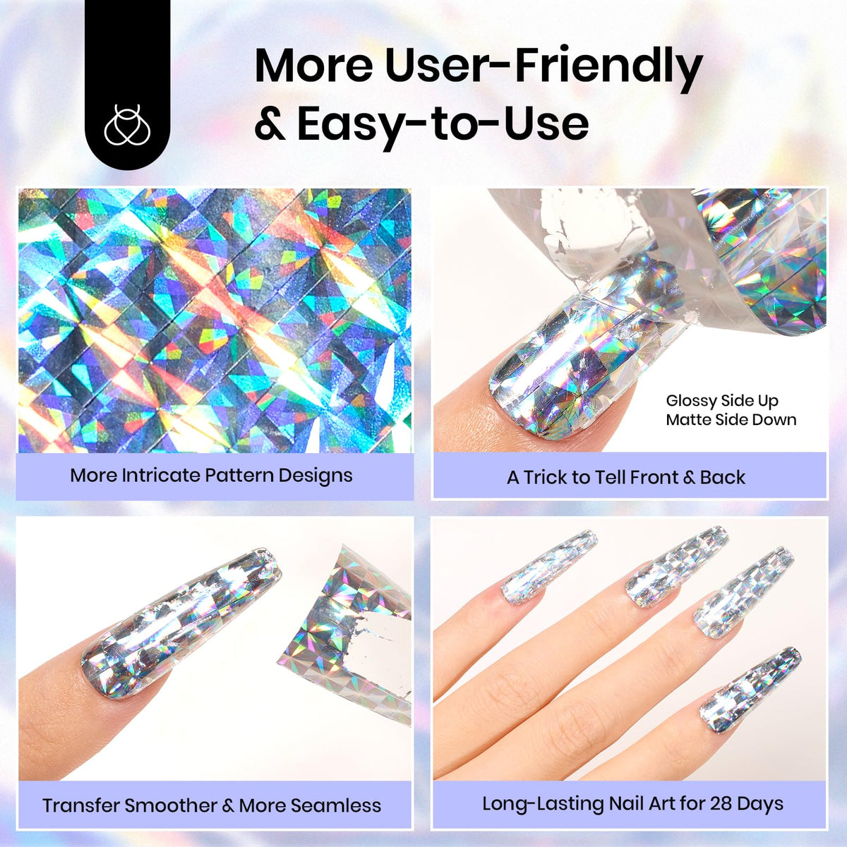 Application of beetles foil gel on nails
