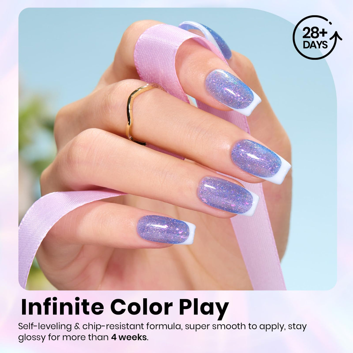 Application of beetles Gel Polish Chameleon Gel on nails