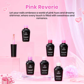 Application of beetles Pink Reverie gel polish under UV lamp