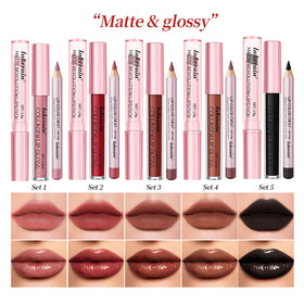 Application of BestLand lip liner on lips