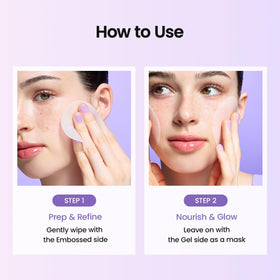 Application of BIODANCE Caviar PDRN Dual Gel Toner Pad on skin