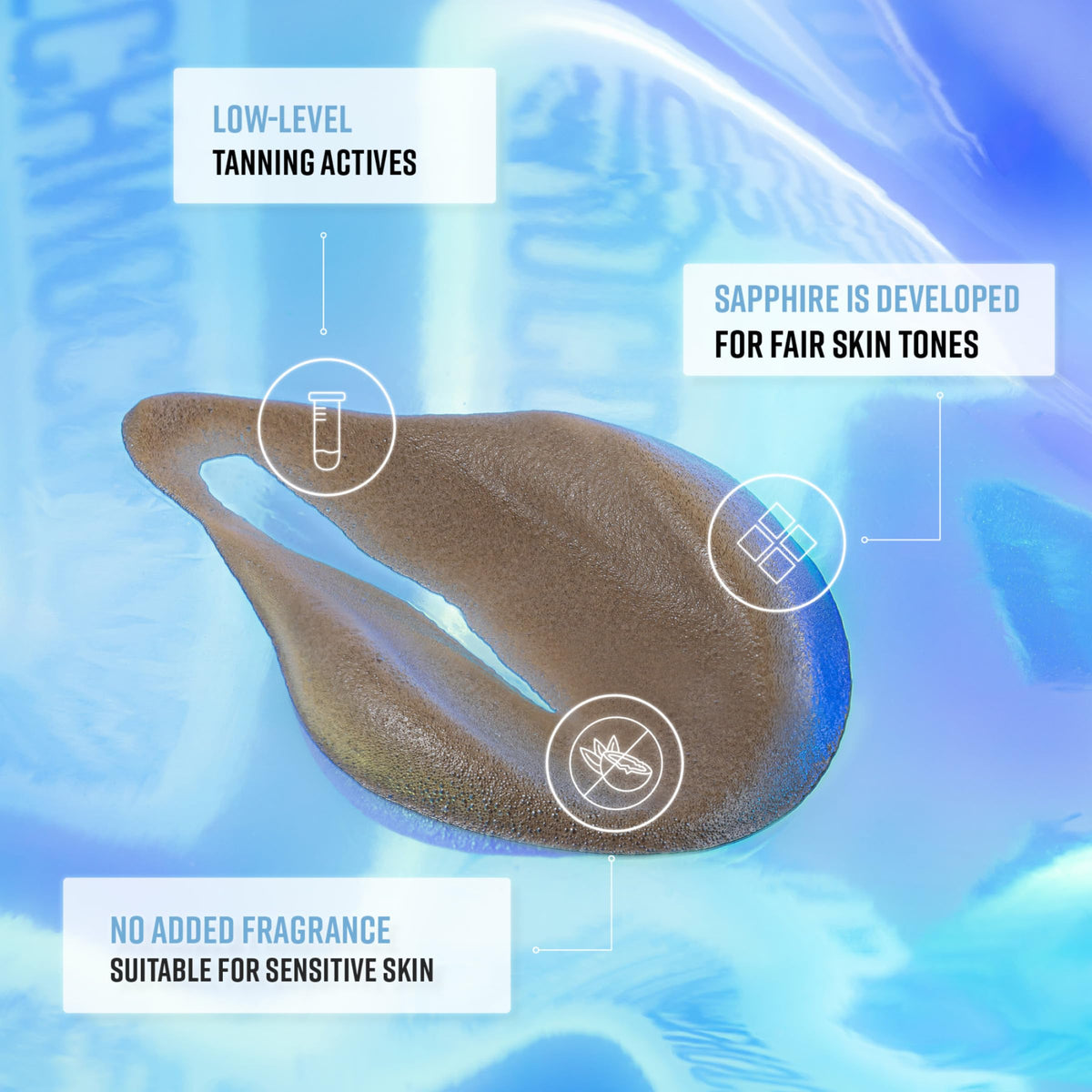 Application of Bondi Sands Technocolor Tanning Foam on skin