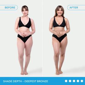 Application of Bondi Sands Ultra Express Self Tanning Foam on skin