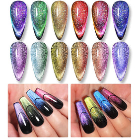 Application of Born Pretty 9D Magnetic Gel Nail Polish on nails