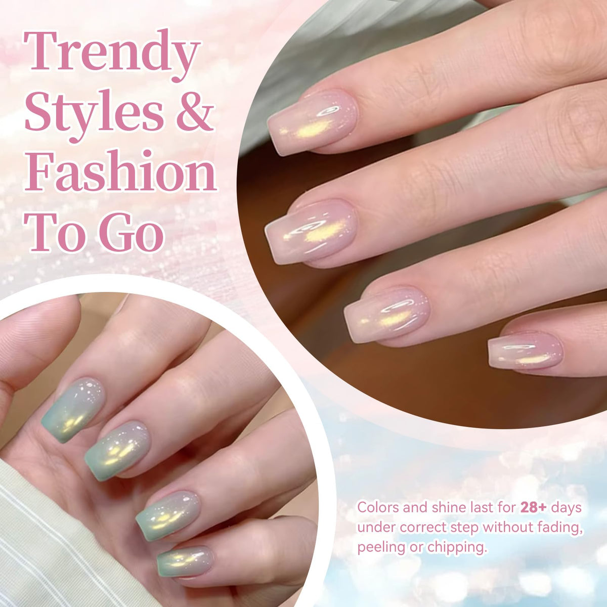 Application of Born Pretty Cat Magnetic Eye Gel Nail Polish on nails