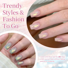Application of Born Pretty Cat Magnetic Eye Gel Nail Polish on nails
