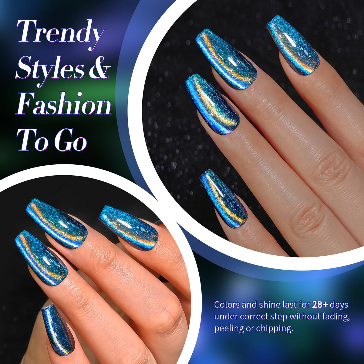 Application of Born Pretty Cat Magnetic Gel Nail Polish