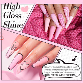 Application of Born Pretty gel nail polish on nails