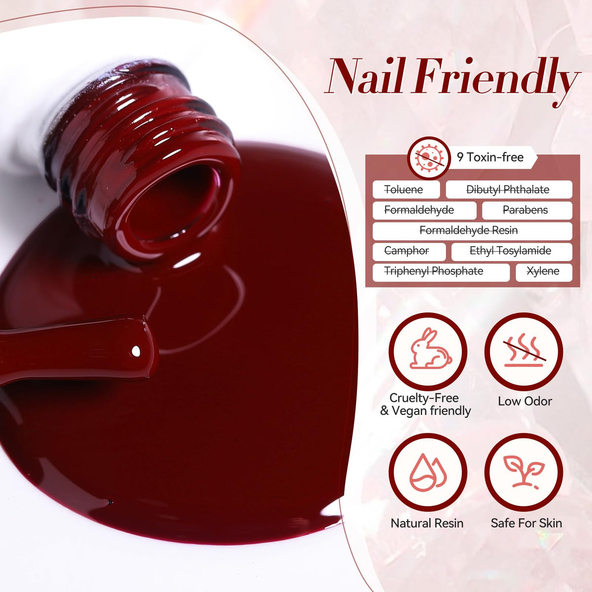 Application of Born Pretty gel nail polish with LED dryer