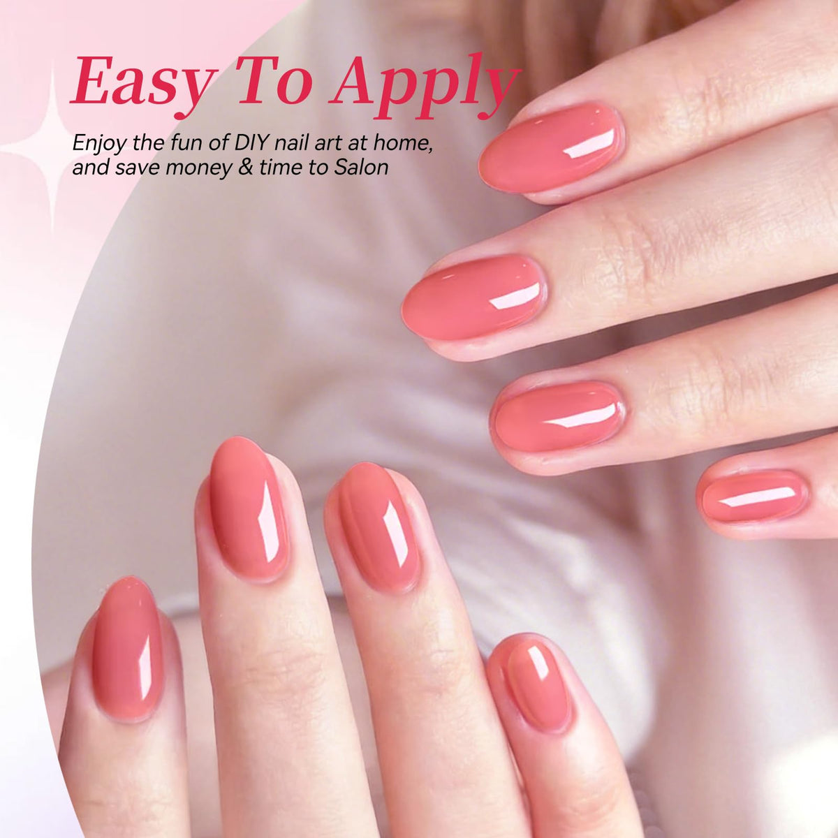 Application of Born Pretty Jelly Gel Nail Polish on nails