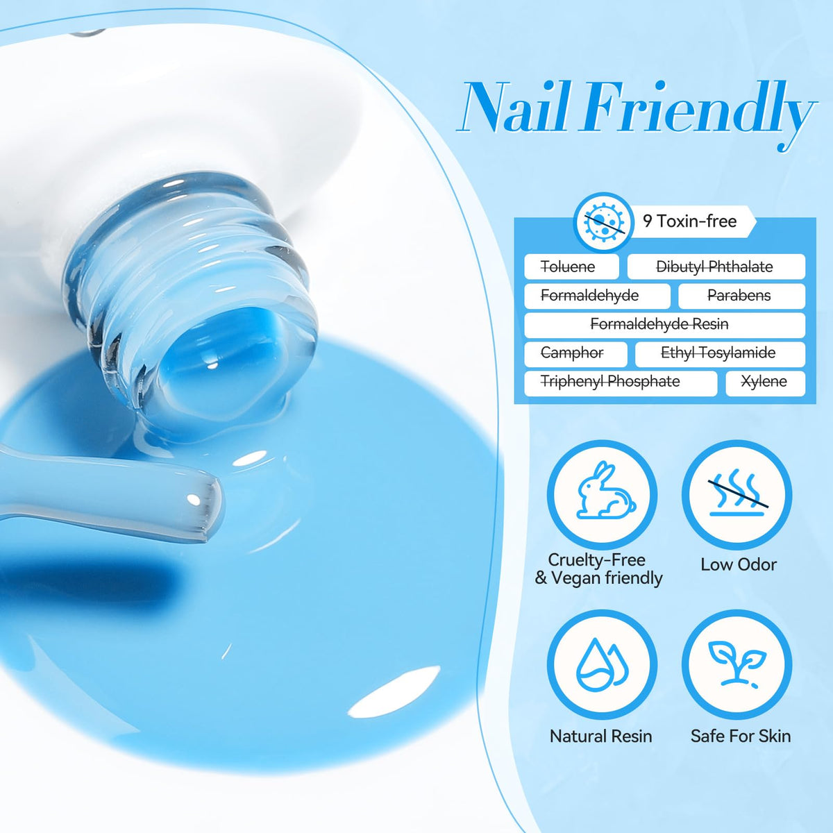 Application of Born Pretty pastel gel nail polish