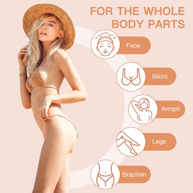 Application of Bouvetan wax on skin for hair removal