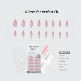 Application of BTArtbox Press On Nails Almond Soft Spoken