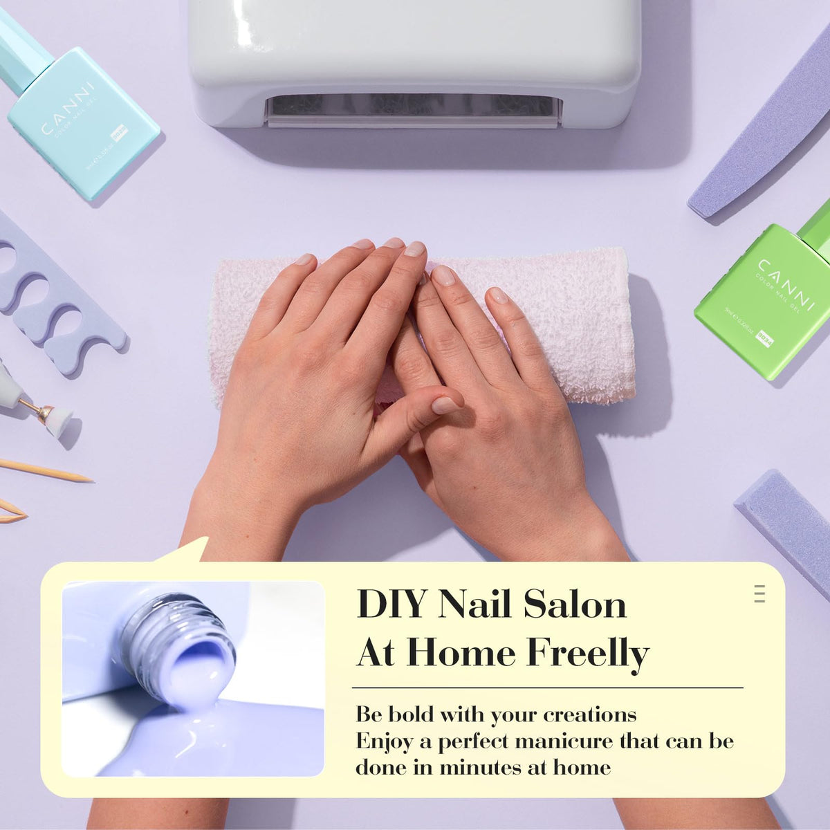 Application of CANNI Gel Nail Polish on nails