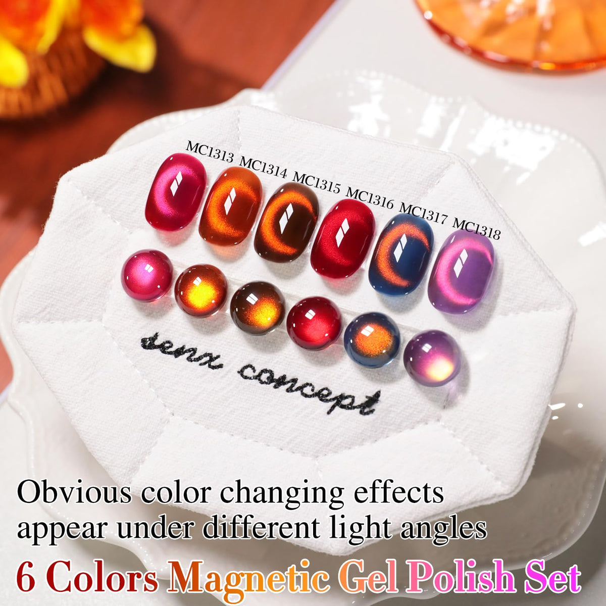 Application of Double Rhythm Cat Eye Gel Nail Polish on nails
