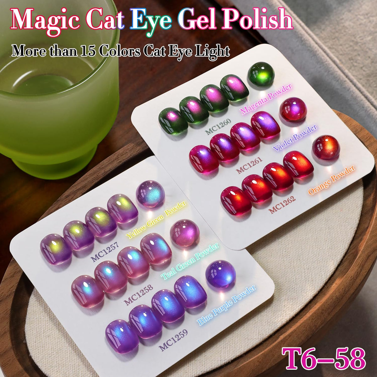 Application of Double Rhythm Cat Eye Gel Nail Polish on nails