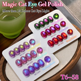 Application of Double Rhythm Cat Eye Gel Nail Polish on nails