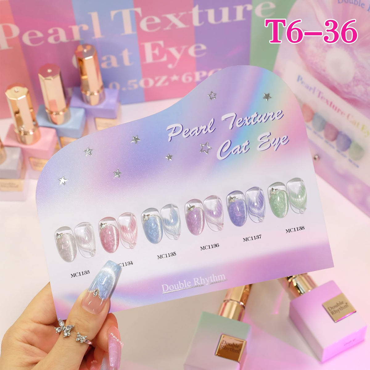 Application of Double Rhythm Cat Eye Gel Nail Polish on nails