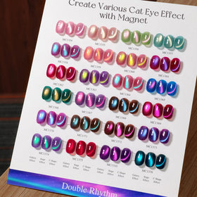 Application of Double Rhythm Cat Eye Gel Nail Polish on nails