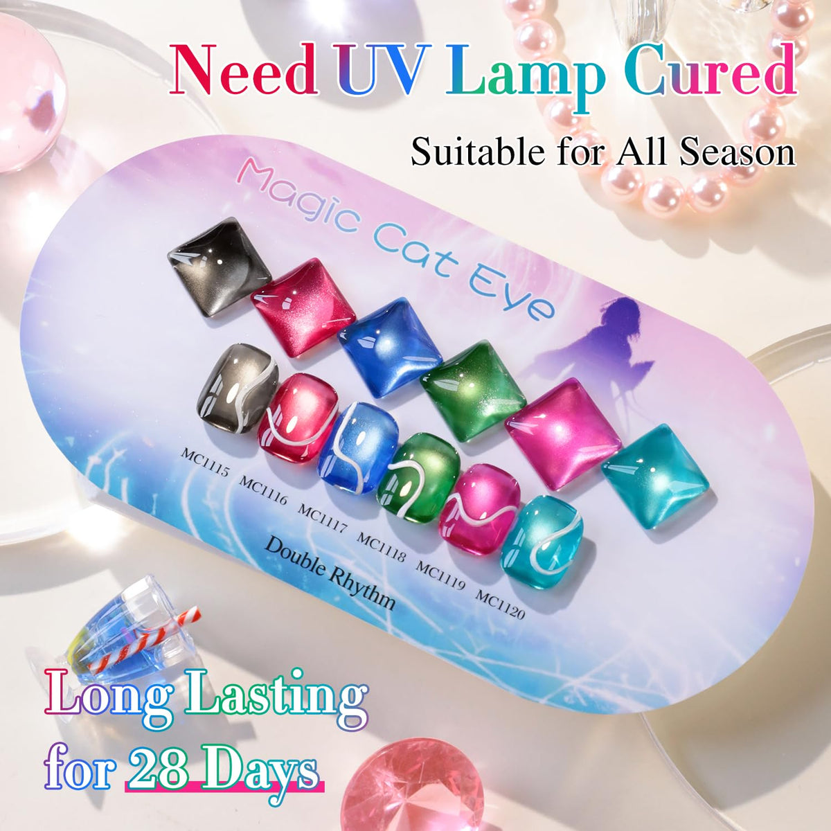 Application of Double Rhythm Gel Nail Polish on nails