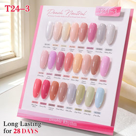 Application of Double Rhythm gel nail polish under UV lamp
