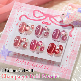 Application of Double Rhythm Gel Nail Polish under UV lamp