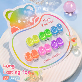 Application of Double Rhythm Gel Nail Polish under UV lamp
