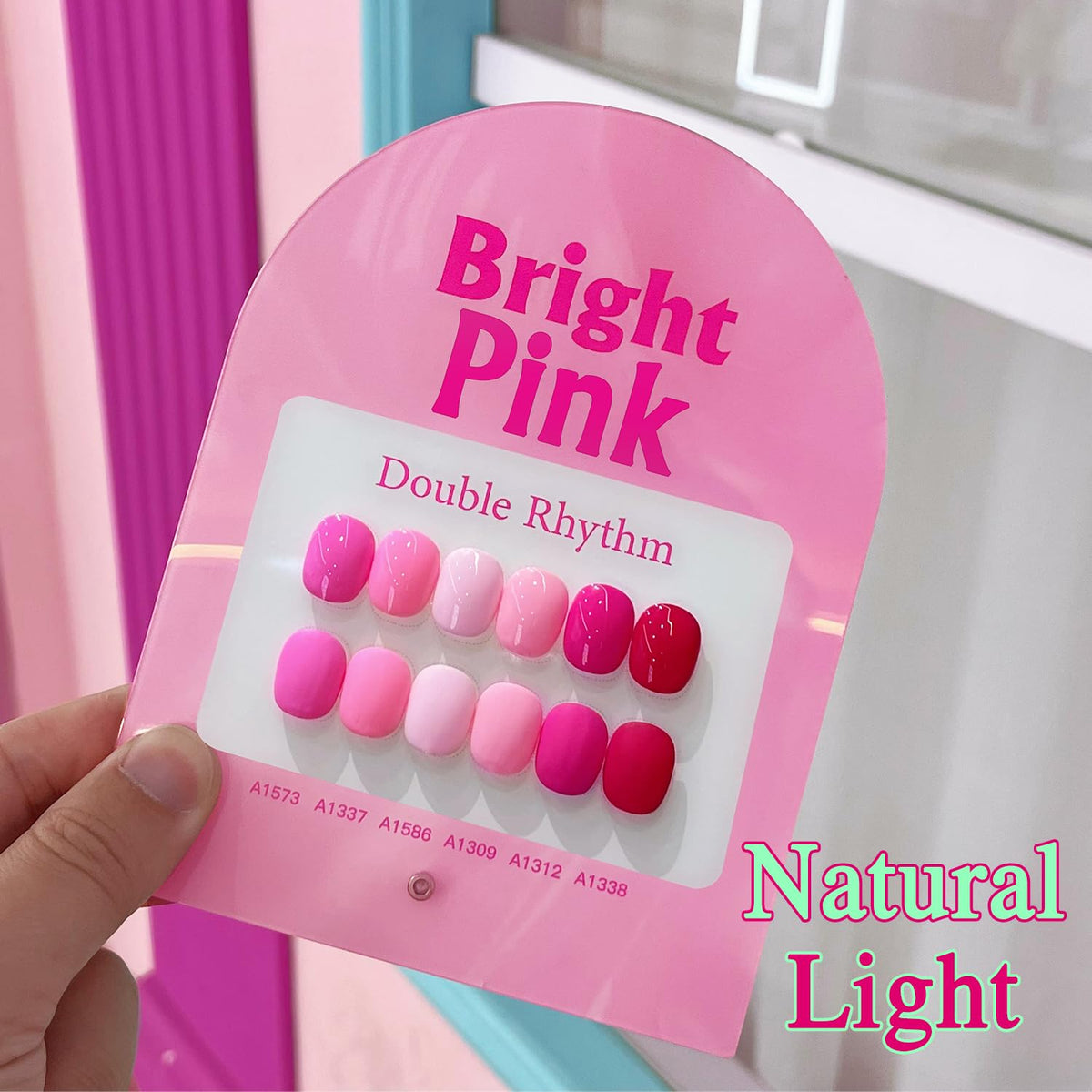 Application of Double Rhythm gel polish under UV lamp