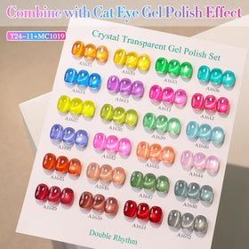 Application of Double Rhythm gel polish under UV lamp
