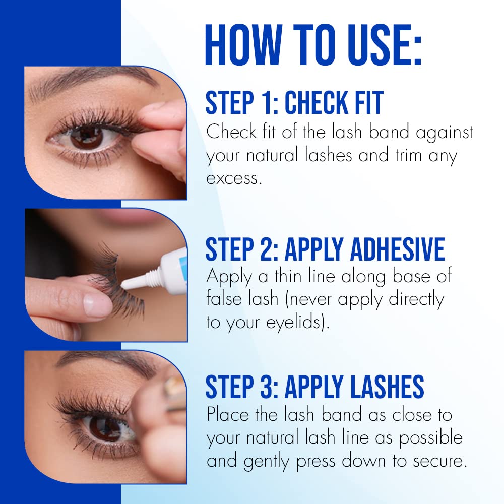 Application of DUO Strip Eyelash Adhesive on false lashes