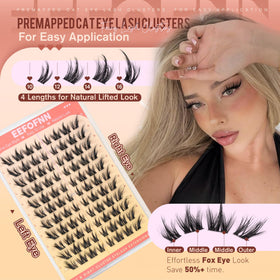 Application of Eefofnn lashes on model's eyes