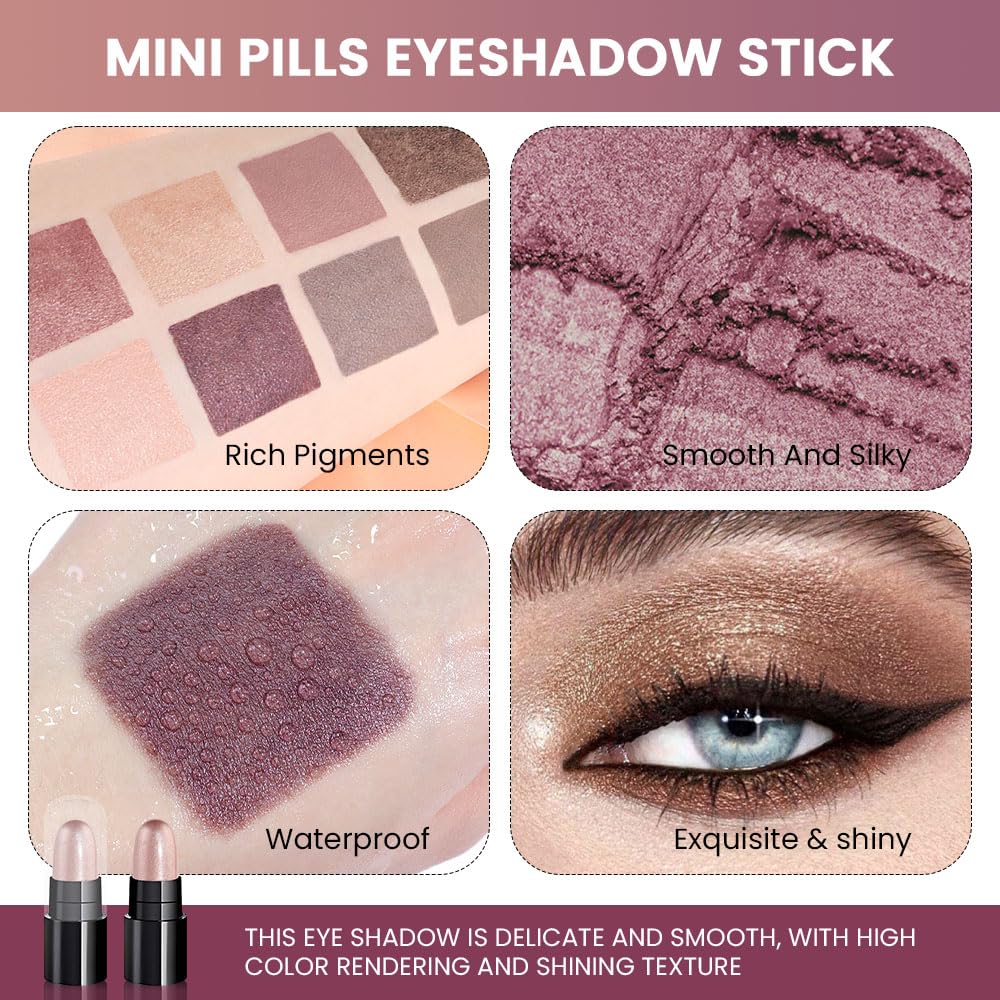 Application of evpct eyeshadow stick on eyelid