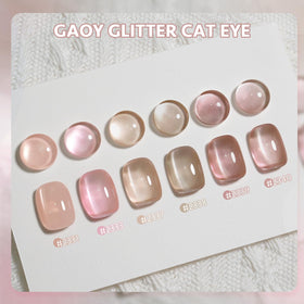 Application of GAOY Cat Eye Gel Nail Polish with UV light
