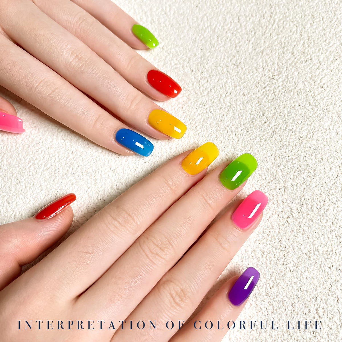 Application of GAOY gel polish on nails