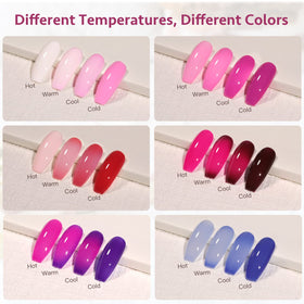 Application of GAOY gel polish with UV light curing