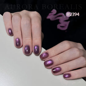Application of GAOY Glitter Cat Eye Gel Nail Polish on nails