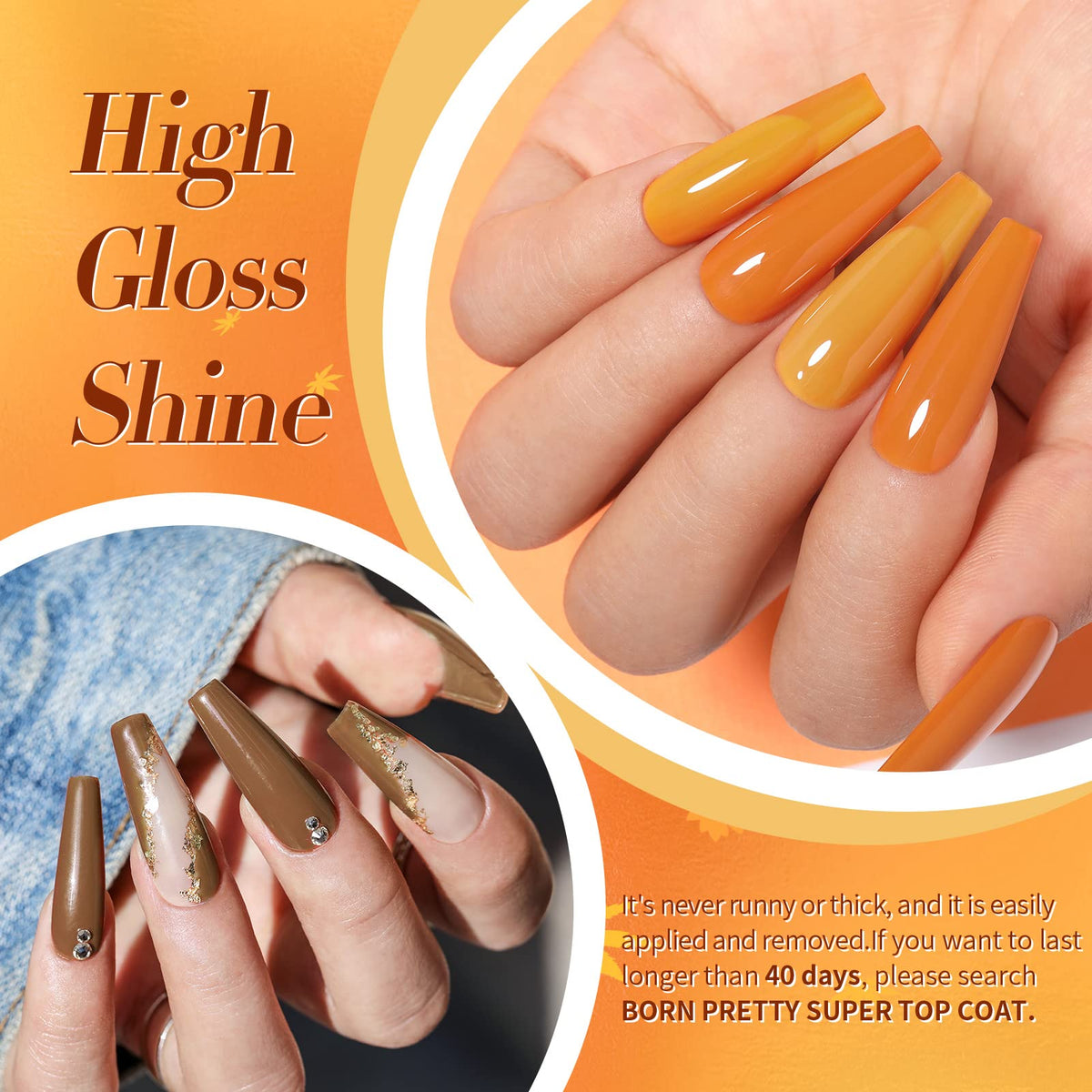 Application of gel nail polish on nails