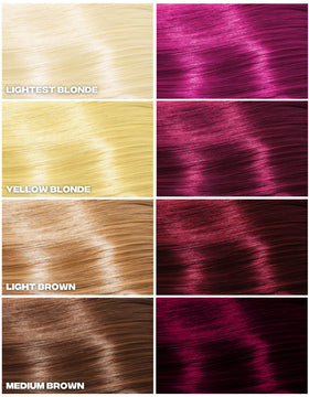 Application of Good Dye Young Semi-Permanent Magenta Hair Dye on hair