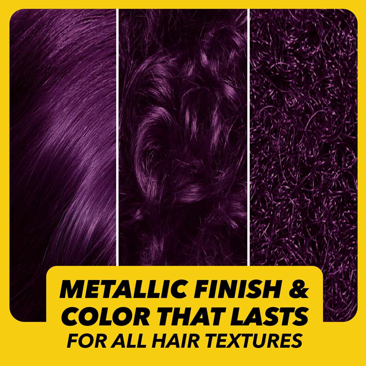 Application of Got2B Metallics hair dye on hair