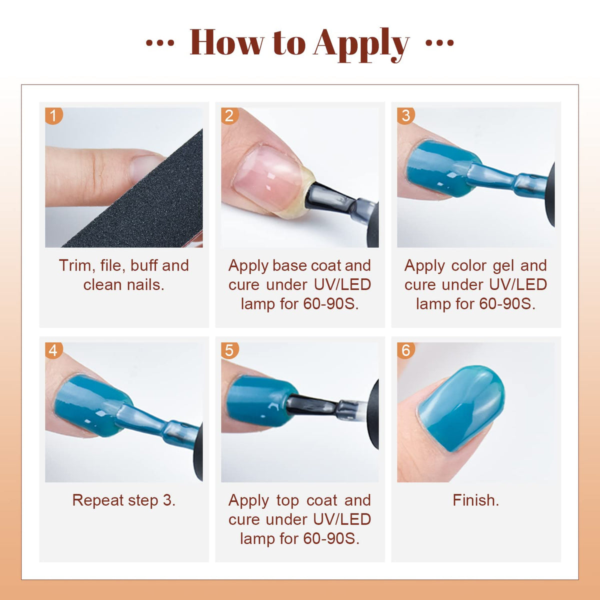 Application of JODSONE Gel Nail Polish on nails