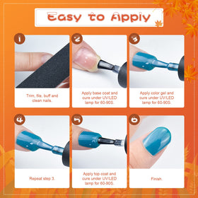 Application of JODSONE gel nail polish on nails