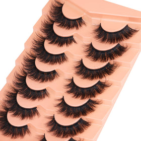 Application of Kiromiro Mink Lashes on a makeup table
