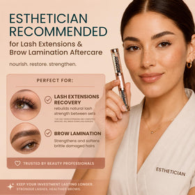 Application of Live Fraiche lash serum on eyelashes