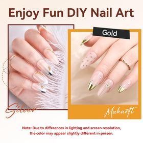 Application of Makartt Chrome Gel Nail Polish on nails