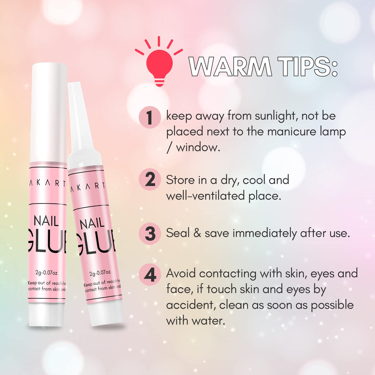 Application of Makartt Nail Glue on nail art decorations