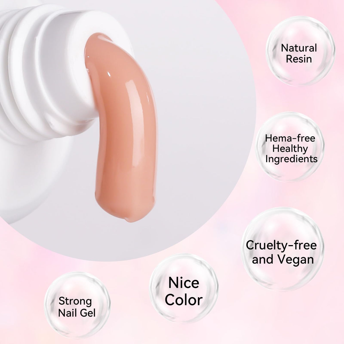 Application of Makartt Poly Nail Gel on nails